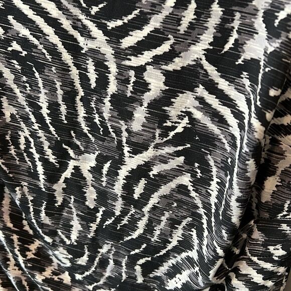 Ralph Lauren Zebra Print Dress Long Sleeve Black White Stretch Abstract Size 6 - Picture 6 of 13